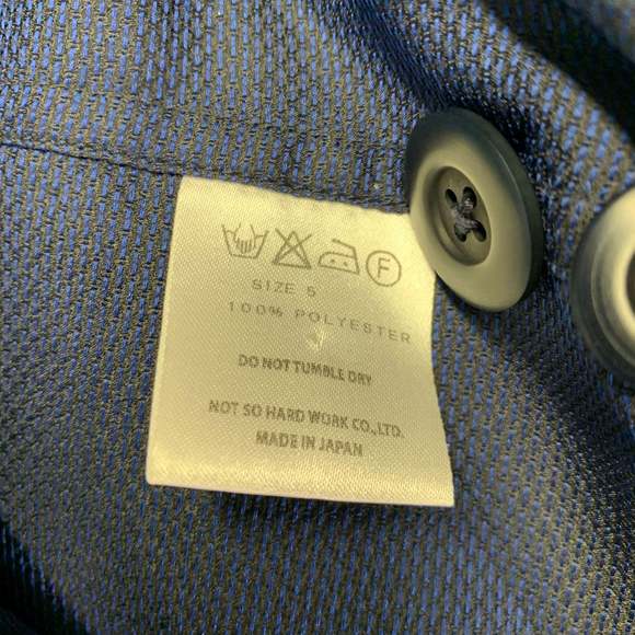 TS (S) Navy Textured Cotton Drawstring Hacking Jacket - Picture 6 of 6